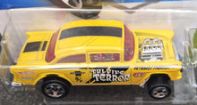 Load image into Gallery viewer, Hot Wheels 2023 '55 Chevy Bel Air Gasser Yellow #110 HW Gassers 1/5 New Long Card