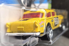 Load image into Gallery viewer, Hot Wheels 2023 '55 Chevy Bel Air Gasser Yellow #110 HW Gassers 1/5 New Long Card