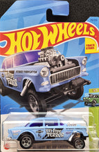 Load image into Gallery viewer, Hot Wheels 2023 '55 Chevy Bel Air Gasser Matte Light Blue #110 HW Gassers 1/5 New Long Card