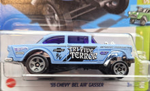 Load image into Gallery viewer, Hot Wheels 2023 '55 Chevy Bel Air Gasser Matte Light Blue #110 HW Gassers 1/5 New Long Card