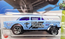 Load image into Gallery viewer, Hot Wheels 2023 '55 Chevy Bel Air Gasser Matte Light Blue #110 HW Gassers 1/5 New Long Card