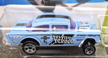 Load image into Gallery viewer, Hot Wheels 2023 '55 Chevy Bel Air Gasser Matte Light Blue #110 HW Gassers 1/5 New Long Card