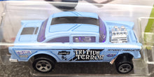 Load image into Gallery viewer, Hot Wheels 2023 '55 Chevy Bel Air Gasser Matte Light Blue #110 HW Gassers 1/5 New Long Card