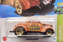 Load image into Gallery viewer, Hot Wheels 2023 Pass 'N Gasser Brown #212 HW Gassers 5/5 New Long Card