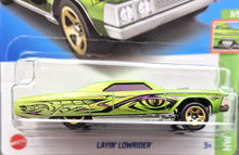 Load image into Gallery viewer, Hot Wheels 2023 Layin' Lowrider Lime Green #237 HW Slammed 3/5 New Long Card