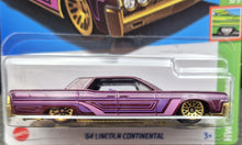Load image into Gallery viewer, Hot Wheels 2023 '64 Lincoln Continental Magenta #246 HW Slammed 5/5 New Long Card