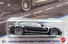 Load image into Gallery viewer, Hot Wheels 2022 Porsche Panamera Turbo S E-Hybrid Sport Turismo Black Luxury Sedans New