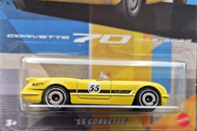 Load image into Gallery viewer, Hot Wheels 2023 '55 Corvette Yellow Corvette 70 Series 1/8 New Long Card