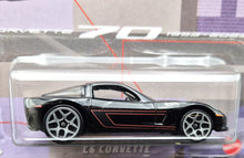 Load image into Gallery viewer, Hot Wheels 2023 C6 Corvette Black Corvette 70 Series 6/8 New Long Card