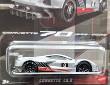 Load image into Gallery viewer, Hot Wheels 2023 Corvette C8.R Silver Corvette 70 Series 8/8 New Long Card