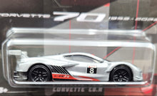 Load image into Gallery viewer, Hot Wheels 2023 Corvette C8.R Silver Corvette 70 Series 8/8 New Long Card