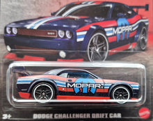 Load image into Gallery viewer, Hot Wheels 2023 Dodge Challenger Drift Car Navy Blue Mopar Series 3/5 New Long Card