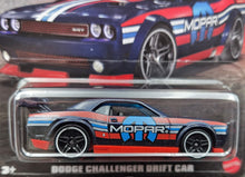 Load image into Gallery viewer, Hot Wheels 2023 Dodge Challenger Drift Car Navy Blue Mopar Series 3/5 New Long Card