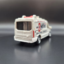 Load image into Gallery viewer, Hot Wheels 2022 '14 Ford Transit News Van Light Grey MBX Service 5 Pack Exclusive