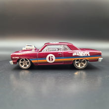 Load image into Gallery viewer, Hot Wheels 2019 '64 Chevy Chevelle SS Maroon #62 Speed Blur 10/10