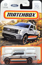 Load image into Gallery viewer, Matchbox 2023 Ford F-150 Lightning Silver #20 MBX 70 Years Special Edition New Long Card