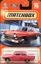 Load image into Gallery viewer, Matchbox 2023 1957 Ford Custom 300 Red #21 MBX Showroom New Long Card