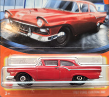 Load image into Gallery viewer, Matchbox 2023 1957 Ford Custom 300 Red #21 MBX Showroom New Long Card