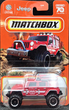 Load image into Gallery viewer, Matchbox 2023 Jeep Wrangler Superlift Red #42 MBX Off-Road New Long Card