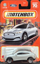 Load image into Gallery viewer, Matchbox 2023 2021 Ford Mustang Mach-E Light Grey #44 MBX Metro New Long Card