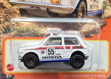 Load image into Gallery viewer, Matchbox 2023 1970 Honda N600 Off Road White #7 MBX Off-Road New Long Card