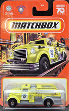 Load image into Gallery viewer, Matchbox 2023 MBX Fire Dasher Yellow MBX Metro #60/100 New Long Card