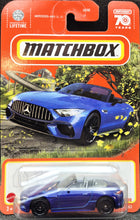 Load image into Gallery viewer, Matchbox 2023 Mercedes-AMG SL 63 Blue #67 MBX Highway New Long Card