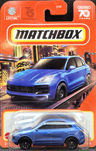 Load image into Gallery viewer, Matchbox 2023 Porsche Cayenne Turbo Blue #78 MBX Metro New Long Card