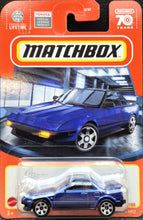 Load image into Gallery viewer, Matchbox 2023 1984 Toyota MR2 Blue #95 MBX Showroom New Long Card
