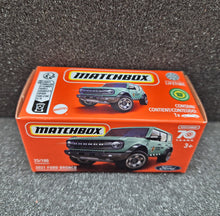 Load image into Gallery viewer, Matchbox 2023 '21 Ford Bronco Mint Green MBX Off-Road #25/100 New Sealed Box