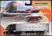 Load image into Gallery viewer, Matchbox 2020 Tesla Semi & Box Trailer & Tesla Model S Car Matte Black 2/8