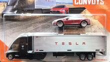 Load image into Gallery viewer, Matchbox 2020 Tesla Semi & Box Trailer & Tesla Model S Car Matte Black 2/8