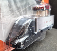 Load image into Gallery viewer, Matchbox 2020 Tesla Semi & Box Trailer & Tesla Model S Car Matte Black 2/8