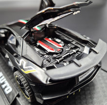 Load image into Gallery viewer, Explorafind 2020 Lamborghini Aventador SVJ LP780-4 Black 1:32 Die Cast Car