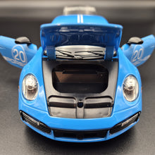 Load image into Gallery viewer, Explorafind 2021 Porsche 911 Turbo S Blue 1:24 Die Cast Car