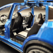 Load image into Gallery viewer, Explorafind 2020 Tesla Model X Blue 1:24 Die Cast Car