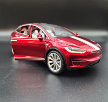 Load image into Gallery viewer, Explorafind 2020 Tesla Model X Red 1:24 Die Cast Car