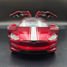 Load image into Gallery viewer, Explorafind 2020 Tesla Model X Red 1:24 Die Cast Car