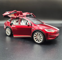 Load image into Gallery viewer, Explorafind 2020 Tesla Model X Red 1:24 Die Cast Car