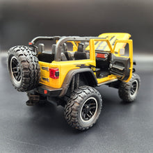 Load image into Gallery viewer, Explorafind 2020 Jeep Wrangler Rubicon Yellow 1:20 Die Cast Car