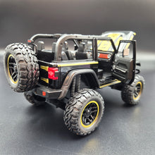 Load image into Gallery viewer, Explorafind 2020 Jeep Wrangler Rubicon Black 1:20 Die Cast Car
