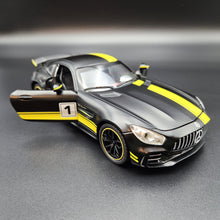Load image into Gallery viewer, Explorafind 2021 Mercedes-Benz AMG GTR Matte Black 1:24 Die Cast Car