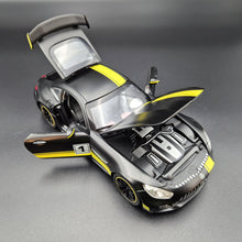 Load image into Gallery viewer, Explorafind 2021 Mercedes-Benz AMG GTR Matte Black 1:24 Die Cast Car