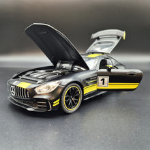 Load image into Gallery viewer, Explorafind 2021 Mercedes-Benz AMG GTR Matte Black 1:24 Die Cast Car