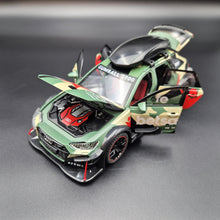 Load image into Gallery viewer, Explorafind 2021 Audi RS6 Wagon Green Camouflage 1:24 Die Cast Car