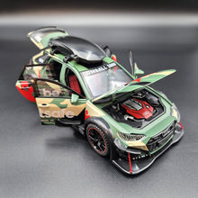 Load image into Gallery viewer, Explorafind 2021 Audi RS6 Wagon Green Camouflage 1:24 Die Cast Car