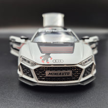 Load image into Gallery viewer, Explorafind 2020 Audi R8 V10 Matte Light Grey 1:24 Die Cast Car