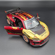 Load image into Gallery viewer, Explorafind 2020 Audi R8 V10 Red/Gold 1:24 Die Cast Car