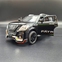 Load image into Gallery viewer, Explorafind 2023 Nissan Patrol Black 1:24 Die Cast Car