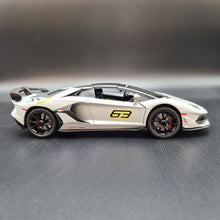 Load image into Gallery viewer, Explorafind 2023 Lamborghini Aventador SVJ 63 Satin Grey 1:24 Die Cast Car